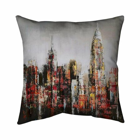 FONDO 26 x 26 in. Paint Splash City-Double Sided Print Indoor Pillow FO2773835